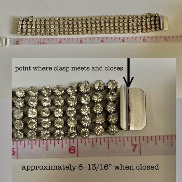Vintage Estate Rhinestone Bracelet - Picture 12 of 16